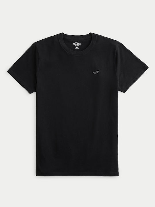 Hollister Herren T-Shirt Kurzarm Schwarz