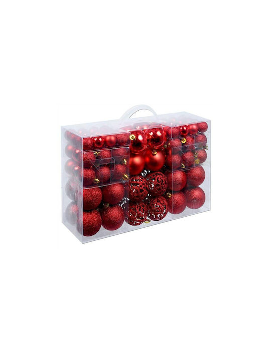 Christmas Set Ornaments Red 100pcs