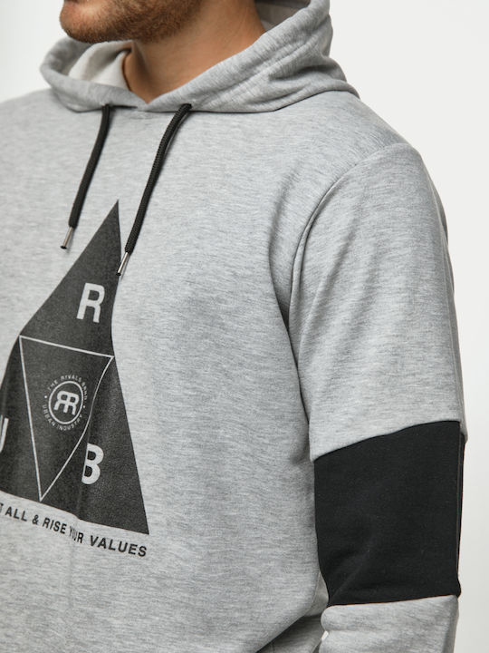 Rivals Herren Sweatshirt mit Kapuze Melange Gray