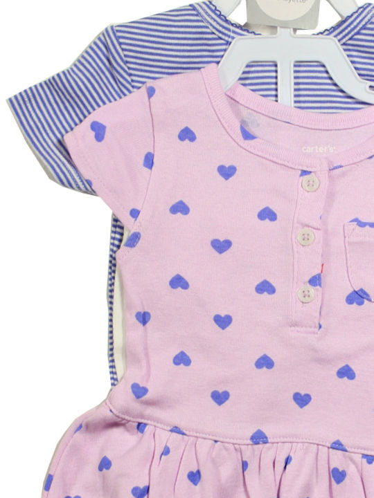 Carter's Baby Bodysuit Set Short-Sleeved Purple 3pcs