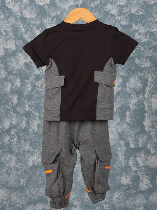 Goldclass Set pentru copii cu Pantaloni Vara 2buc Dark grey.