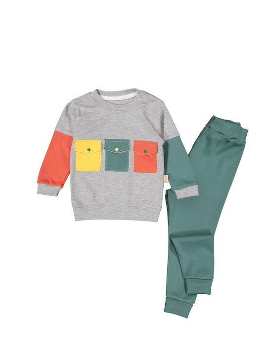 Beyaz Bebek Kinder Set mit Hose Winter 2Stück Gray