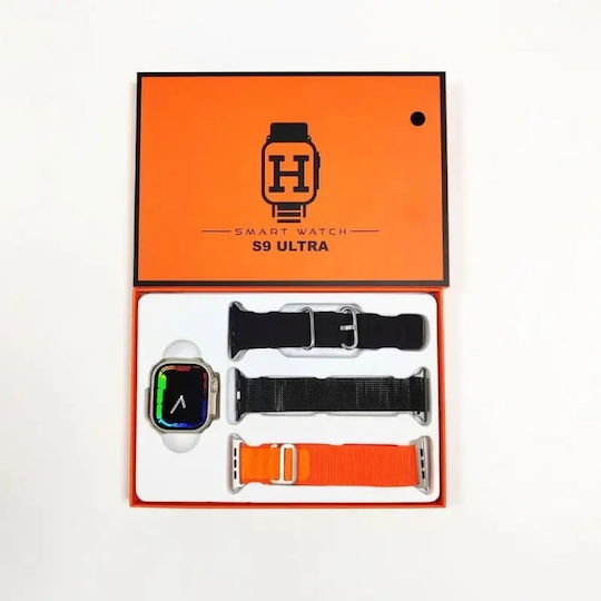 S9 Ultra Smartwatch mit Pulsmesser (Schwarz)