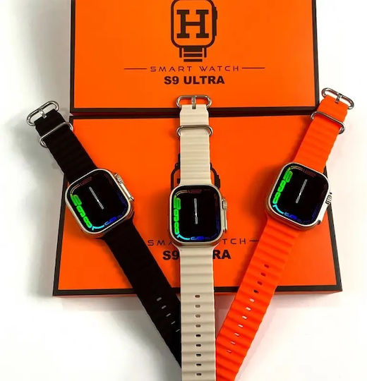 S9 Ultra Smartwatch mit Pulsmesser (Schwarz)