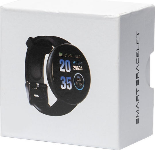 D18 Smartwatch με Παλμογράφο (Μωβ)