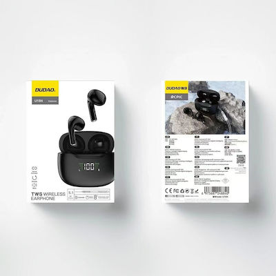 Dudao U15N In-ear Bluetooth Handsfree Căști cu Carcasă de Încărcare Negrα