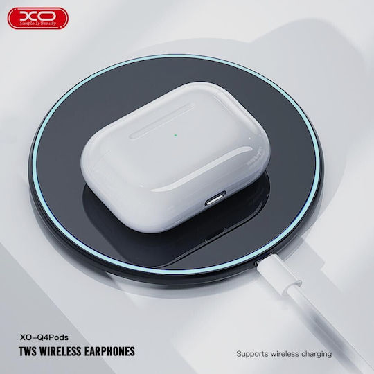 XO Q4 Earbud Bluetooth Handsfree Earphones with Charging Case White