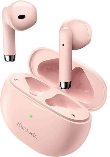 Mcdodo HP-2780 Earbud Bluetooth Handsfree Ακουστικά με Θήκη Φόρτισης Ροζ
