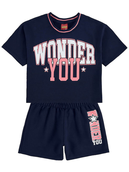 Kyly Kids Set with Shorts Summer 2pcs Navy Blue