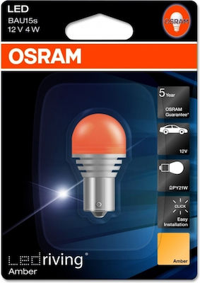 Osram Lămpi PY21W-BAU15s LED Portocaliu 12V 4W 1buc