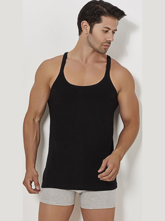 Herren Unterhemden ΜΑΥΡΟ 1Packung