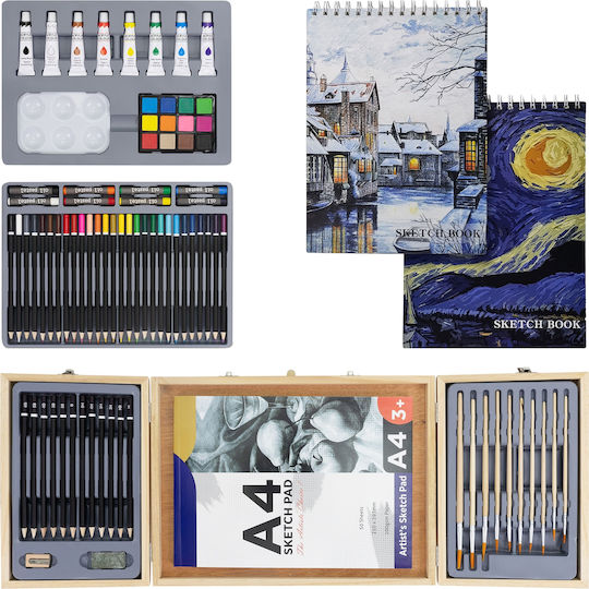 ECD Germany Painting Set Wooden 85pcs