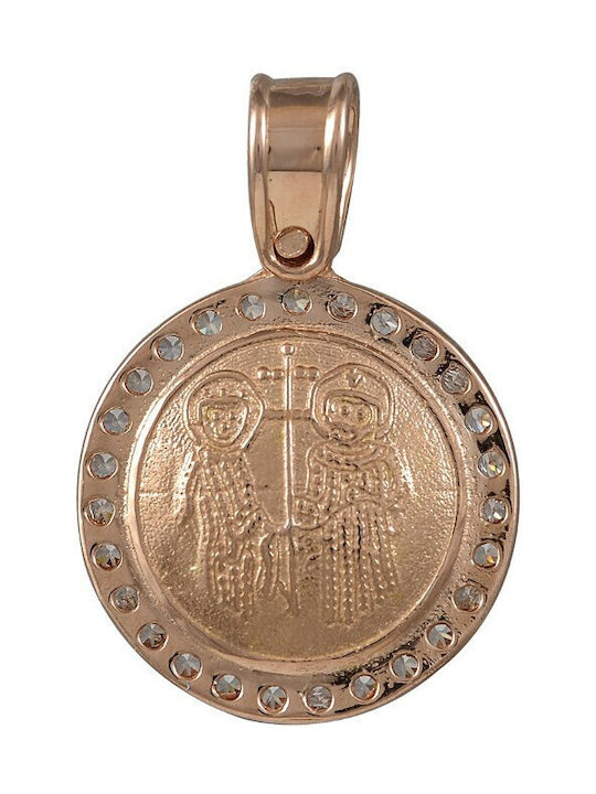 Pendant Kids Talisman Double Sided Constantine from Gold 9K 6003ΡΛ1