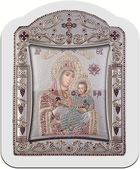 Slevori Heiligenikone Gottesmutter mit Kind Metall 34,5x44,5cm
