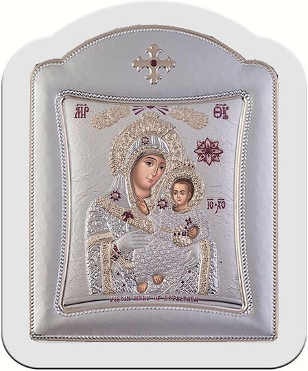 Slevori Icoană Maica Domnului Cu Pruncul Argint 14.3x18.2cm
