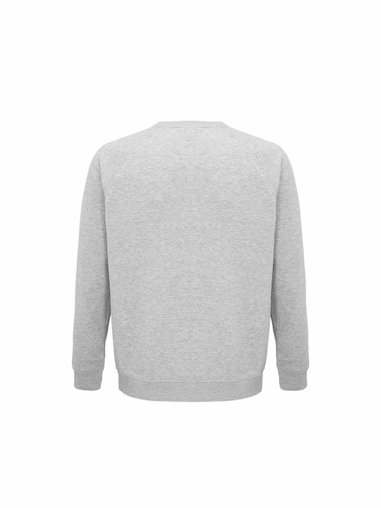 Unisex Sweatshirt, Organic "A door to my world", Grey Melange