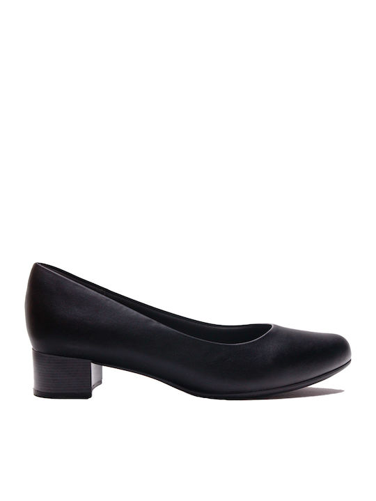 140110-770 Pantofi cu toc Negre