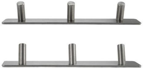Triple Wall-Mounted Bathroom Hook ​18x2.5cm Inox Silver