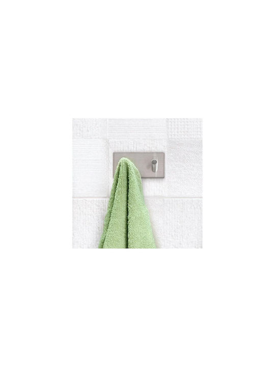 Double Wall-Mounted Bathroom Hook ​9x2.5cm Inox Silver