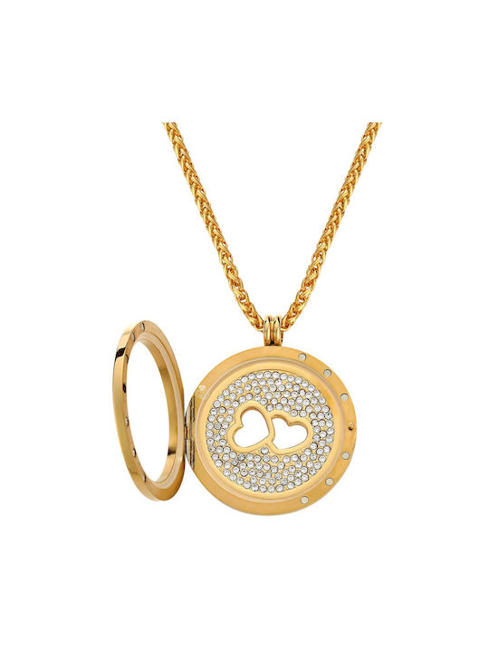 Lockits Necklace Talisman from Gold Plated Steel