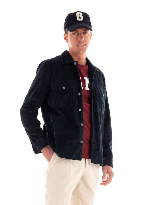 Marc O'Polo Herrenhemd Overshirt Langärmelig Cord Dark Blue