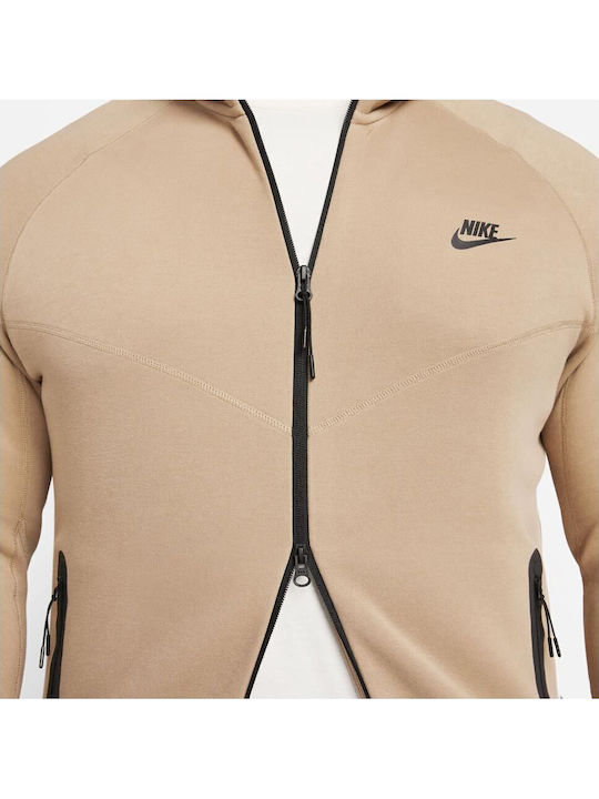 Tech Fleece Windrunner Ζακέτα με Κουκούλα Μπεζ