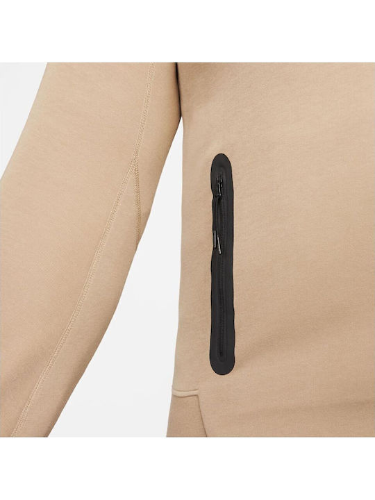 Tech Fleece Windrunner Ζακέτα με Κουκούλα Μπεζ