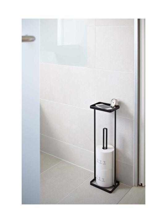 Yamazaki Floor Paper Holder Metallic Black