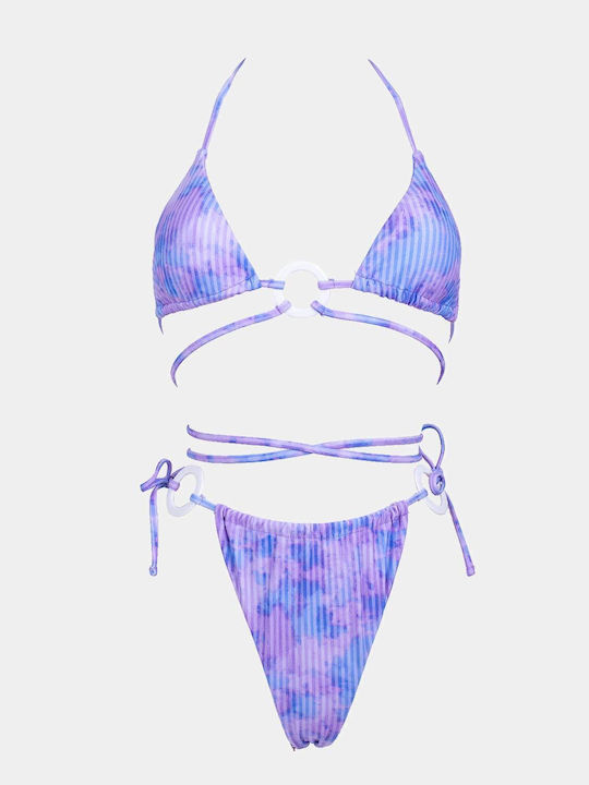 Set Bikini Dreieck mit Abnehmbarer Verstärkung & Brasilien