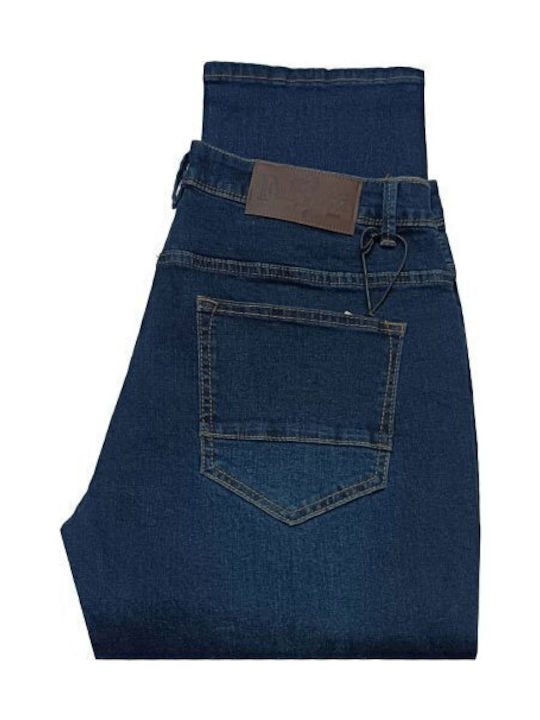 Men's Jeans Pants Elastic Blue