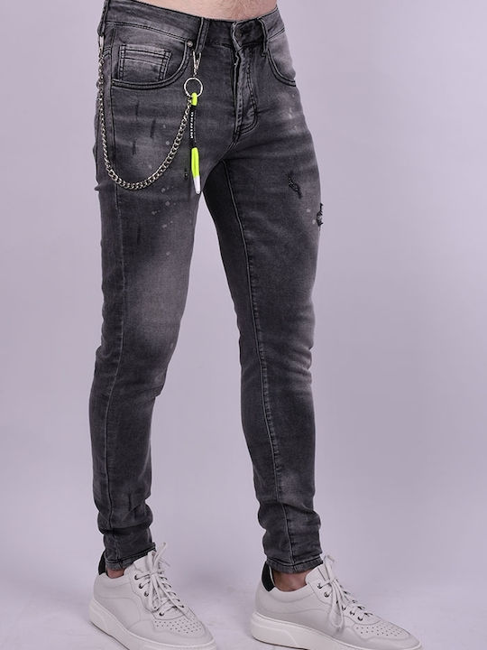 Men's Jeans Pants with Slim Fit Gray