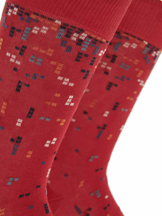 Walk Tetris Κάλτσες με Σχέδια Κόκκινες