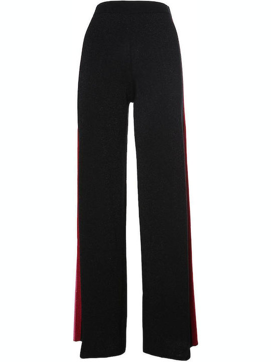 Silvian Heach Damen Stoff Palazzo-Hose Black