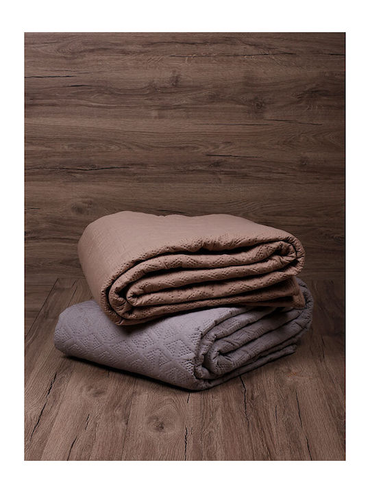 Sunshine Solar Coverlet Single Light Grey 160x220cm