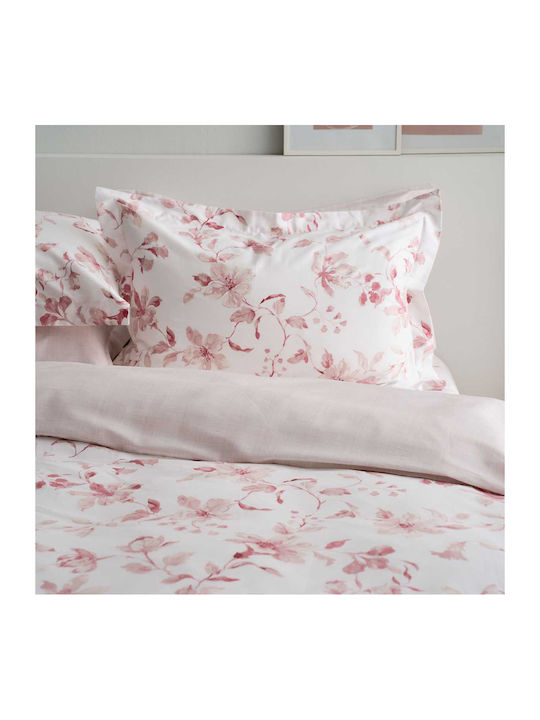 Vesta Home Set Huse Pentru Pilote Bumbac Satinat 230x240cm Superdublu Cu 2 Fețe De Pernă Rebecca Poz