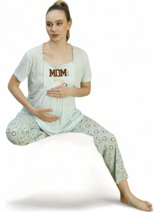 PijaMood Robe de maternitate și alăptare Blue