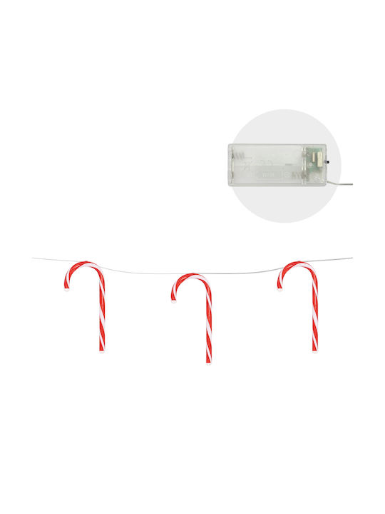 ECD Germany Illuminated Christmas Figure Candy White Length 9.5cm Candy Cane