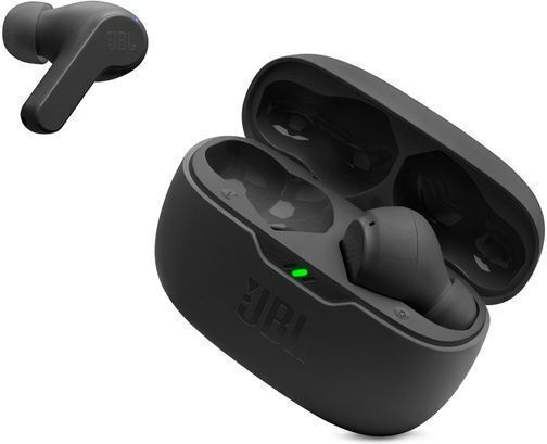 JBL Vibe Beam Earbud Bluetooth Handsfree Earphones with Sweat Resistance and Charging Case Black