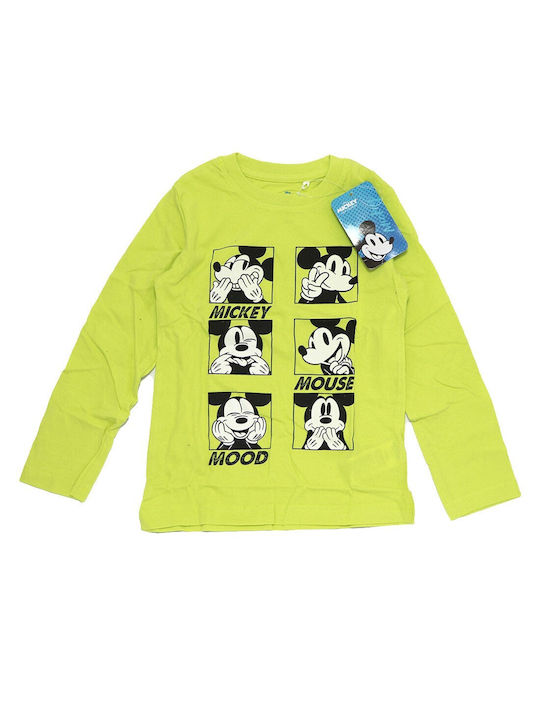 Disney Pijama pentru copii De iarnă De bumbac Verde Mickey Mouse