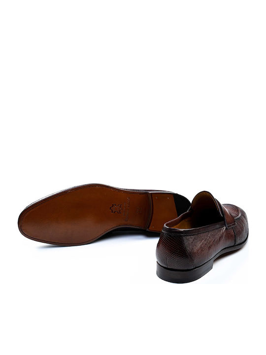 Leder Herren Mokassins in Braun Farbe