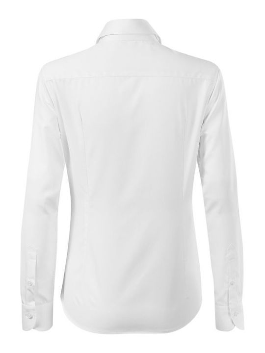 Langärmelig Damen Hemd White.