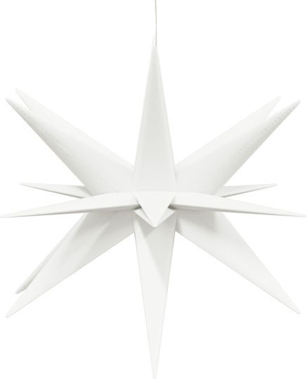 vidaXL Weihnachtliche Dekorative Hängende Sterne Kunststoff Weiß 44x57cm 3Stück