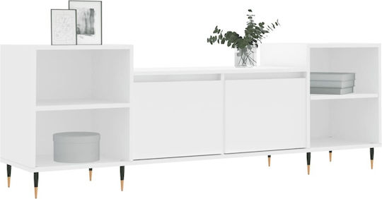 Телевизионни Мебели Бял М160xД35xВ55см