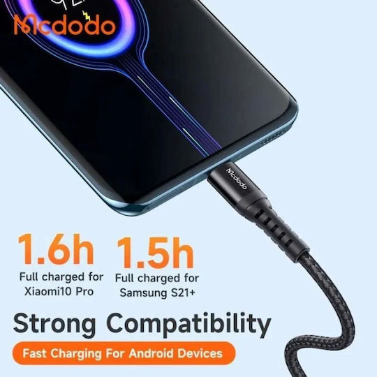 Mcdodo Braided USB 2.0 Cable USB-C male - USB-A 27W Μαύρο 3m CA-2273