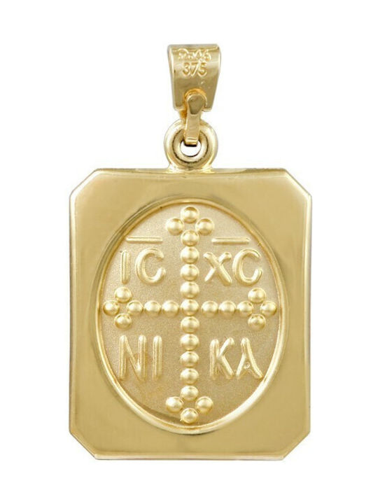 PALAIOLOGOS Pendant Kids Talisman Double Sided Constantine from Gold ΜΕ000878