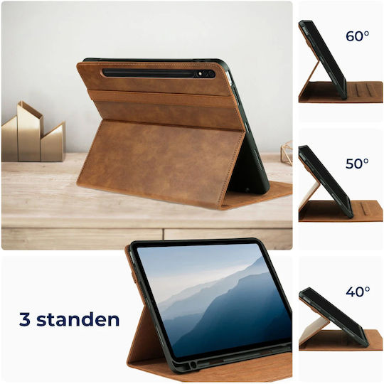 Rosso Flip Cover Καφέ (Galaxy Tab S9+)