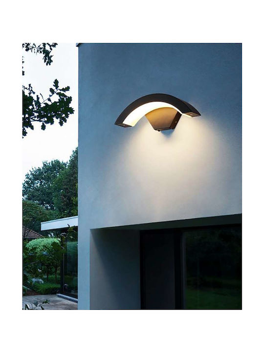 Atman Waterproof Wall-Mounted Outdoor Ceiling Light with Integrated LED Black