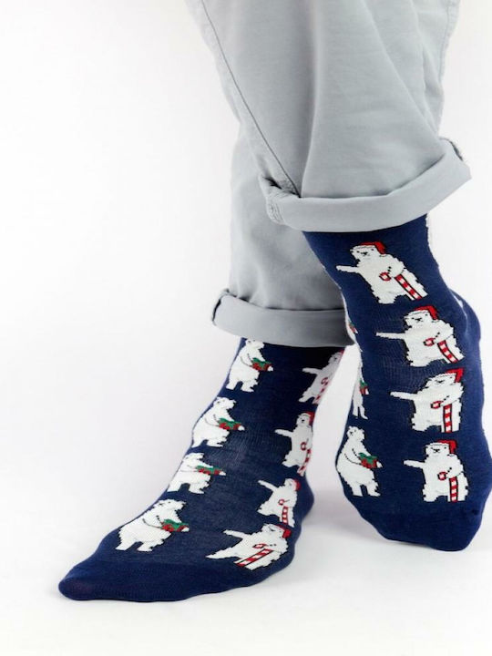 Crazy Socks Bărbați Șosete cu Model Dark Blue 1Pachet Crazy Socks Bărbați Șosete cu Model Dark Blue 1Pachet