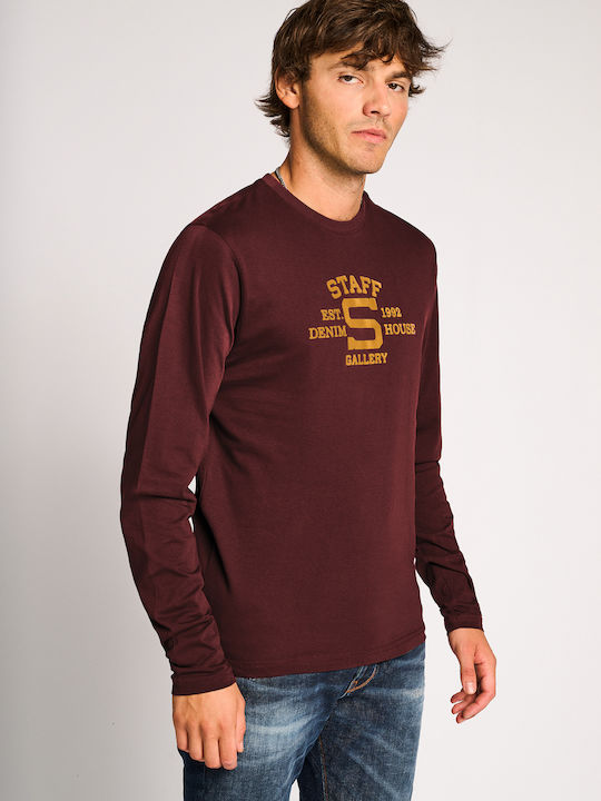 Staff Men's Long Sleeve Blouse Bordeaux