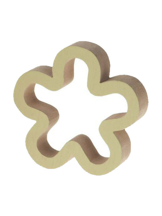 Synchronia Decorativ Floare din Lemn 11.3x11.3x2.5cm 1buc